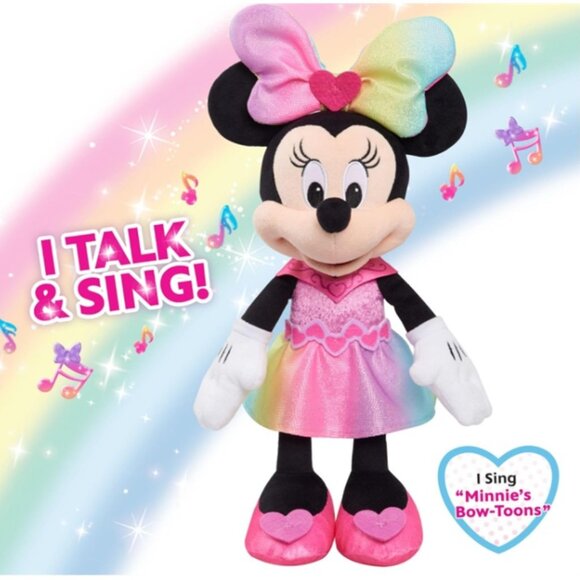 Disney Junior Minnie Mouse Sparkle and Sing Minnie Mouse, 13 Inch Plush - Picture 2 of 3